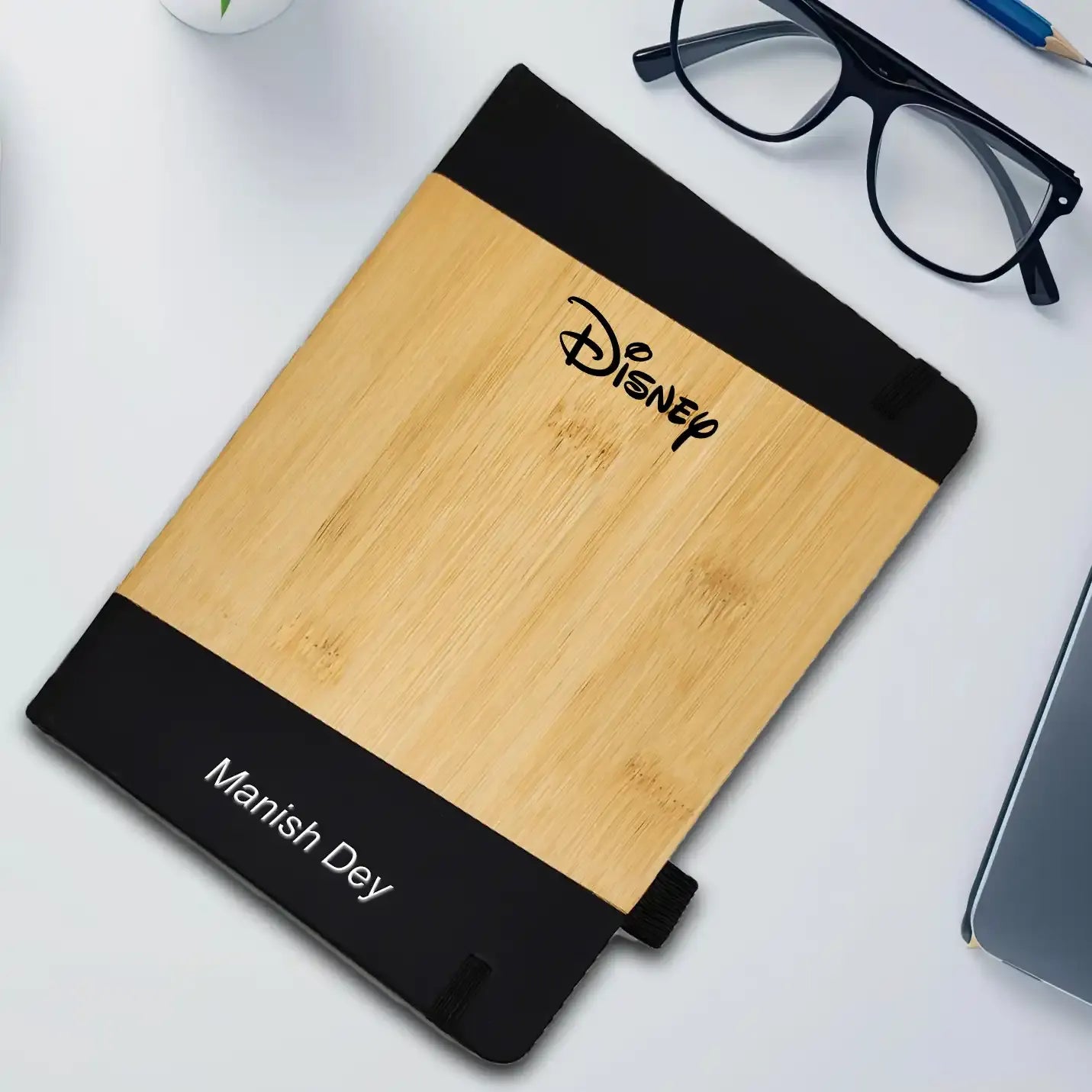 Eco-conscious Bamboo & Black Diary Img 1
